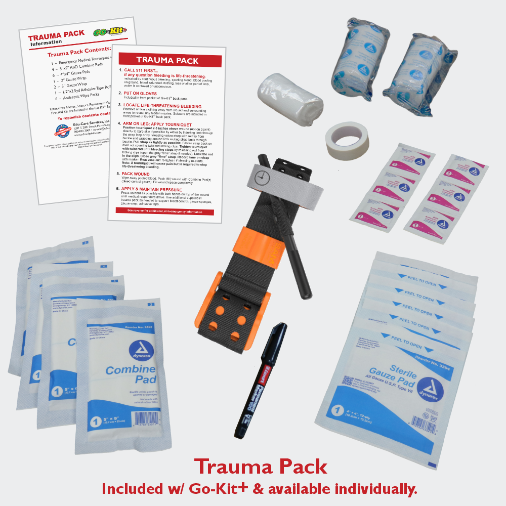 Edu-Care Go-Kit+ Trauma Pack Contents